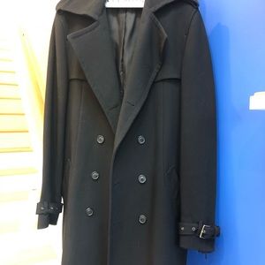 Elegant Italian men’s double breast overcoat